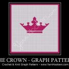 Pink Majestic Crown - Afghan Crochet Graph Pattern Chart