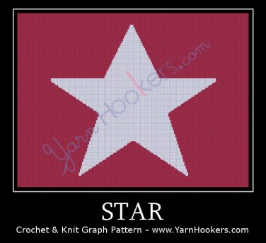 Star - Afghan Crochet Graph Pattern Chart