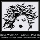 Celtic Tribal Woman - Afghan Crochet Graph Pattern Chart