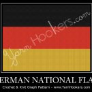 German National Flag - Afghan Crochet Graph Pattern Chart