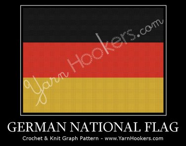 German National Flag - Afghan Crochet Graph Pattern Chart