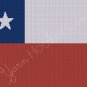 Chile National Flag - Afghan Crochet Graph Pattern Chart