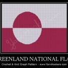 Greenland National Flag - Afghan Crochet Graph Pattern Chart