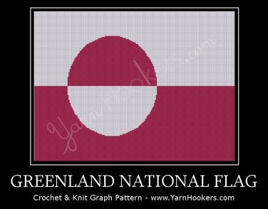 Greenland National Flag - Afghan Crochet Graph Pattern Chart