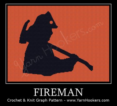 Fireman - Afghan Crochet Graph Pattern Chart
