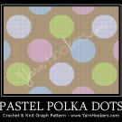 Pastel Polka Dots -  Afghan Crochet Graph Pattern Chart
