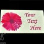 Pink Flower - Iron On / Sew In - 100% Cotton Fabric Labels (White)
