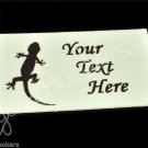 Gecko - Iron On / Sew In - 100% Cotton Fabric Labels (White)