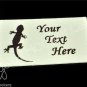 Gecko - Iron On / Sew In - 100% Cotton Fabric Labels (White)