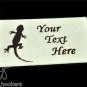 Gecko - Iron On / Sew In - 100% Cotton Fabric Labels (White)