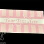 Pink Stripes - Iron On / Sew In - 100% Cotton Fabric Labels (White)