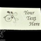 Paisley Icon - Iron On / Sew In - 100% Cotton Fabric Labels (White)