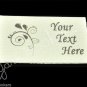 Paisley Icon - Iron On / Sew In - 100% Cotton Fabric Labels (White)