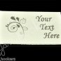 Paisley Icon - Iron On / Sew In - 100% Cotton Fabric Labels (White)