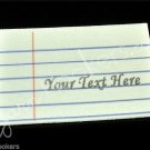 Notebook Paper  - Iron On / Sew In - 100% Cotton Fabric Labels (White)