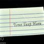 Notebook Paper  - Iron On / Sew In - 100% Cotton Fabric Labels (White)