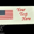 American Flag - USA - Iron On / Sew In - 100% Cotton Fabric Labels (White)