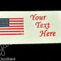 American Flag - USA - Iron On / Sew In - 100% Cotton Fabric Labels (White)