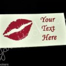 Kisses - Iron On / Sew In - 100% Cotton Fabric Labels (White)