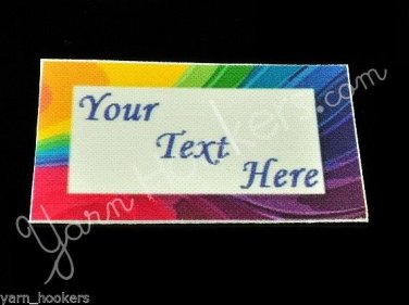 Abstract  - Iron On / Sew In - 100% Cotton Fabric Labels (White)