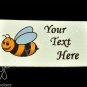 Bumble Bee - Iron On / Sew In - 100% Cotton Fabric Labels (White)