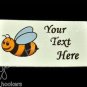 Bumble Bee - Iron On / Sew In - 100% Cotton Fabric Labels (White)