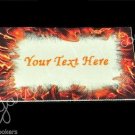 Flame - Iron On / Sew In - 100% Cotton Fabric Labels (White)