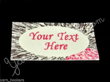 Splatter Painted - Iron On / Sew In - 100% Cotton Fabric Labels (White)