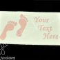 Pink Baby Footprints - Iron On / Sew In - 100% Cotton Fabric Labels (White)