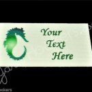 Seahorse - Iron On / Sew In - 100% Cotton Fabric Labels (White)