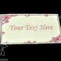 Pink Flower Frame - Iron On / Sew In - 100% Cotton Fabric Labels (White)