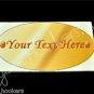 Oval Copper Plate - Iron On / Sew In - 100% Cotton Fabric Labels (White)
