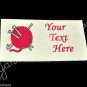 Crochet Hook and Knit Needles with Yarn - Iron On / Sew In - 100% Cotton Fabric