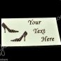 Polka Dot Heels - Iron On / Sew In - 100% Cotton Fabric Labels (White)