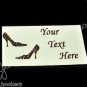 Polka Dot Heels - Iron On / Sew In - 100% Cotton Fabric Labels (White)