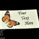 Monarch Butterfly - Iron On / Sew In - 100% Cotton Fabric Labels (White)