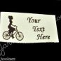 Diva on Bicycle - Iron On / Sew In - 100% Cotton Fabric Labels (White)