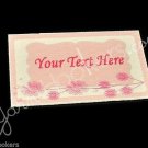 Pink Dandelion Frame - Iron On / Sew In - 100% Cotton Fabric Labels (White)