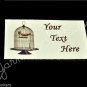 Bird in a Cage - Iron On / Sew In - 100% Cotton Fabric Labels (White)