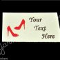 Red Pumps - Iron On / Sew In - 100% Cotton Fabric Labels (White)