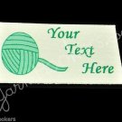 Ball of Yarn - Iron On / Sew In - 100% Cotton Fabric Labels (White)