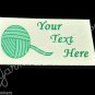 Ball of Yarn - Iron On / Sew In - 100% Cotton Fabric Labels (White)