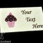 Cupcake - Iron On / Sew In - 100% Cotton Fabric Labels (White)