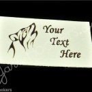 Howling Wolf - Iron On / Sew In - 100% Cotton Fabric Labels (White)