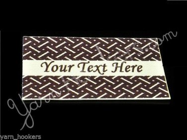 Diamond Metal Pattern - Iron On / Sew In - 100% Cotton Fabric Labels (White)