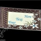 Flowered Carpet Ride - Iron On / Sew In - 100% Cotton Fabric Labels (White)