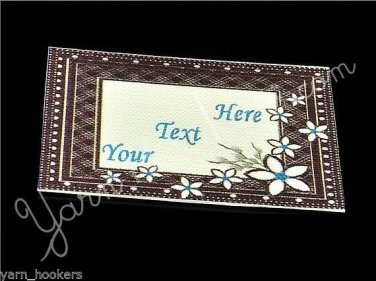 Flowered Carpet Ride - Iron On / Sew In - 100% Cotton Fabric Labels (White)
