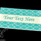 Blue Shells - Iron On / Sew In - 100% Cotton Fabric Labels (White)