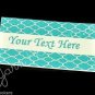 Blue Shells - Iron On / Sew In - 100% Cotton Fabric Labels (White)
