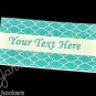 Blue Shells - Iron On / Sew In - 100% Cotton Fabric Labels (White)